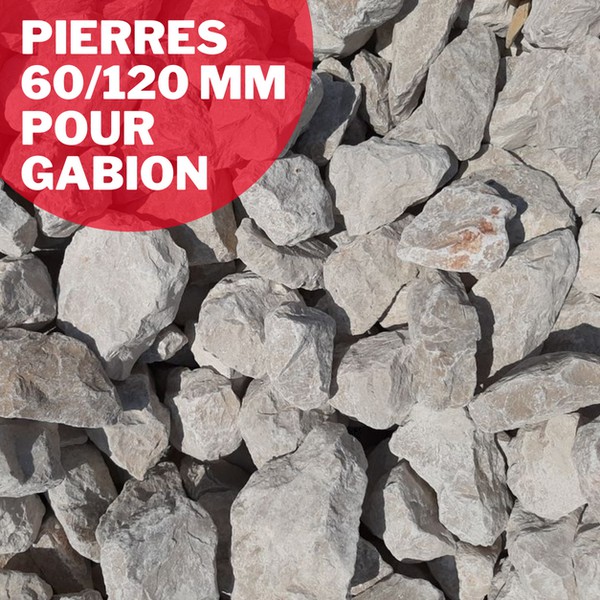 Pierres 80/120 mm pour gabion – en vrac à la tonne
